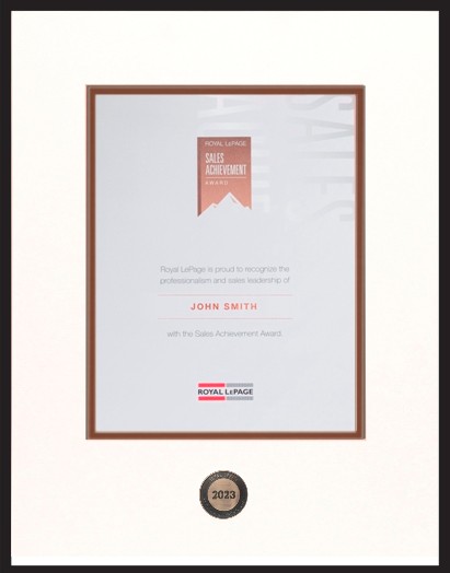 Royal LePage Sales Achievement Award